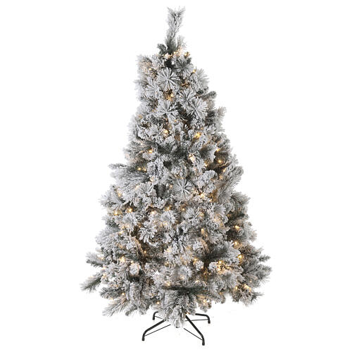 Árvore de Natal Grober com neve 150 cm PVC 248 luzes LED Winter Woodland 3