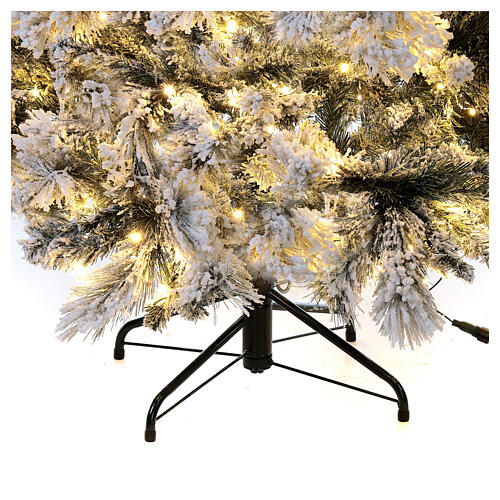 Árvore de Natal Grober com neve 180 cm PVC 392 luzes LED Winter Woodland 5