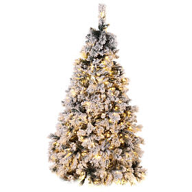 PVC Flocked Grober Christmas tree by Winter Woodland 225 cm, 680 LED lights