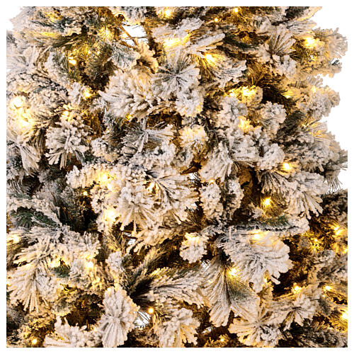 Árbol Navidad 225 cm luces led pvc flocado Grober Winter Woodland 3