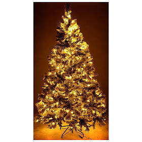 Árvore de Natal Grober com neve 225 cm PVC 680 luzes LED Winter Woodland
