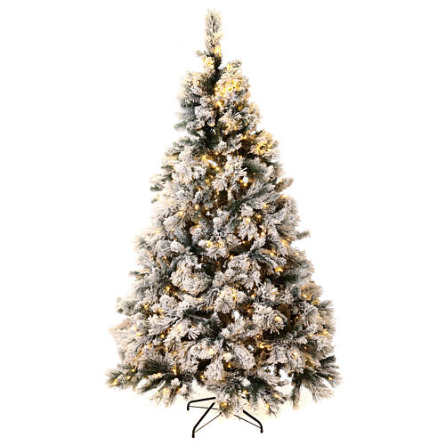 Christmas tree 225 cm LED lights PVC Flocked Grober Winter Woodland 4