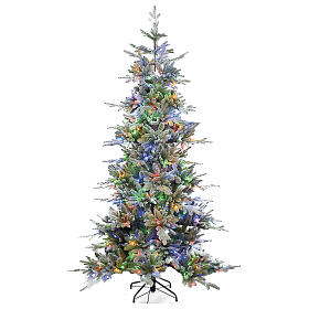 Weihnachtsbaum, Modell Bionnassay, 180 cm, Polyethylen, grün, 296 LEDs, RGB, Marke Winter Woodland