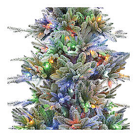 Green poly Bionnassay Winter Woodland Christmas Tree of 180 cm, 296 RGB LED lights