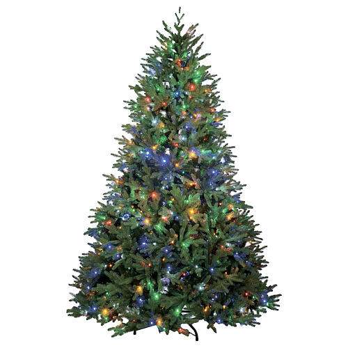 Árvore de Natal 210 cm 576 luzes LED RGB Winter Woodland polietileno Rocheuse 1