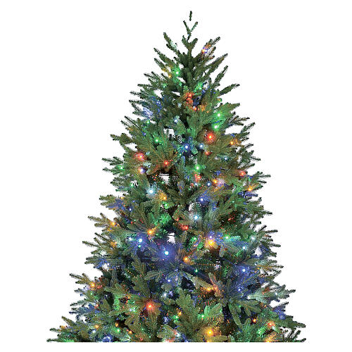 Árvore de Natal 210 cm 576 luzes LED RGB Winter Woodland polietileno Rocheuse 3