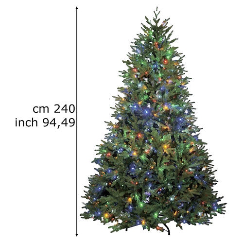 Green poly Rocheuse Winter Woodland Christmas Tree, 240 cm, 776 RGB LED lights 3