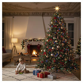 Choinka zielona 240 cm 776 LED RGB poly Rocheuse Winter Woodland