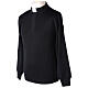 Black clergy sweater In Primis, 50% merino wool 50% acrylic s3