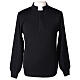 Jersey clergy negro 50% merina 50% acrílico In Primis s1