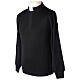 Pull clergy noir 50% mérinos 50% acrylique In Primis s4