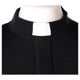 Sweter kapłański czarny 50% merynos 50% akryl In Primis