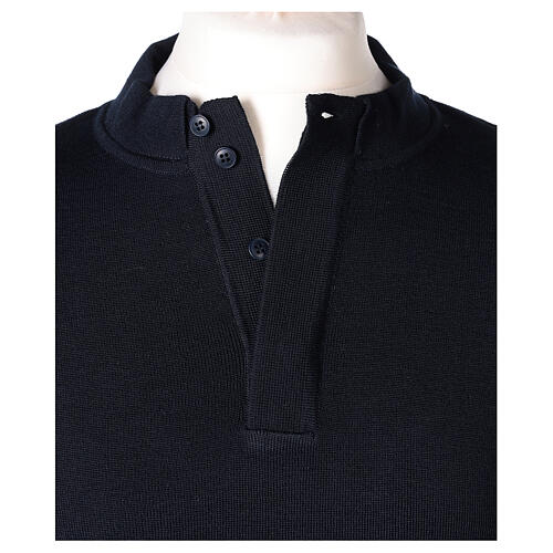 Blue clergy sweater In Primis, 50% merino wool 50% acrylic 4