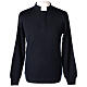 Blue clergy sweater In Primis, 50% merino wool 50% acrylic s1