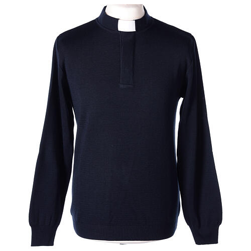 Jersey clergy azul 50% merina 50% acrílico In Primis 1