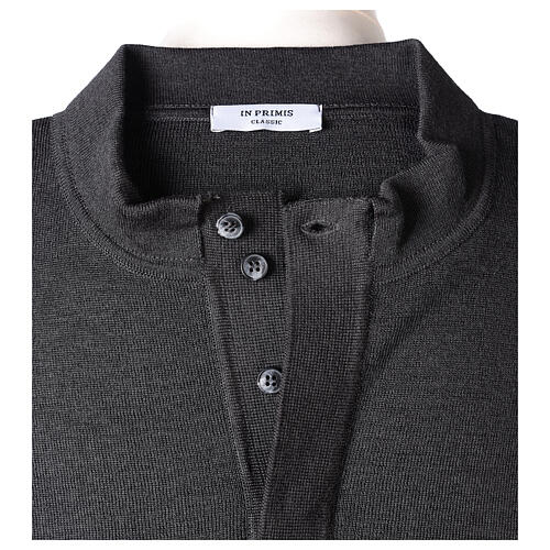 Pullover mit Collarkragen, Anthrazit, 50% Merinowolle, 50% Acryl, Marke In Primis 7