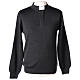 Pullover mit Collarkragen, Anthrazit, 50% Merinowolle, 50% Acryl, Marke In Primis s1
