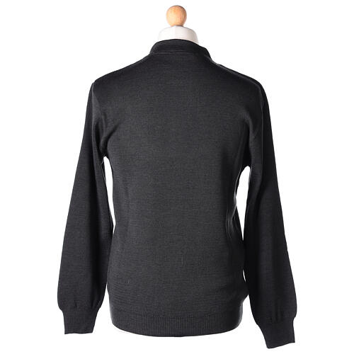 Dark grey clergy sweater In Primis, 50% merino wool 50% acrylic 5