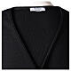 Sleeveless black cardigan In Primis for priests, 50% merino wool 50% acrylic s6