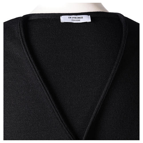 Panciotto sacerdote nero in maglia 50% lana merino 50% acrilico In Primis 6