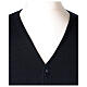 Clergy sleeveless blue cardigan 50% merino wool 50% acrylic In Primis s2