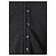 Sleeveless dark grey cardigan In Primis for priests, 50% merino wool 50% acrylic s4