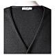Sleeveless dark grey cardigan In Primis for priests, 50% merino wool 50% acrylic s6