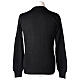 Herren-Pullover, V-Ausschnitt, Schwarz, rasierter Strick, 50% Merinowolle, 50% Acryl, Marke In Primis s5