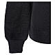 V-neck jumper for clergymen black plain knit In Primis s4