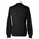 V-neck jumper for clergymen black plain knit In Primis s5