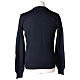 Herren-Pullover, V-Ausschnitt, Blau, rasierter Strick, 50% Merinowolle, 50% Acryl, Marke In Primis s5