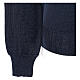 V-neck jumper for clergymen blue plain knit In Primis s4