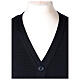 Sleeveless blue cardigan In Primis with pockets and buttons s2