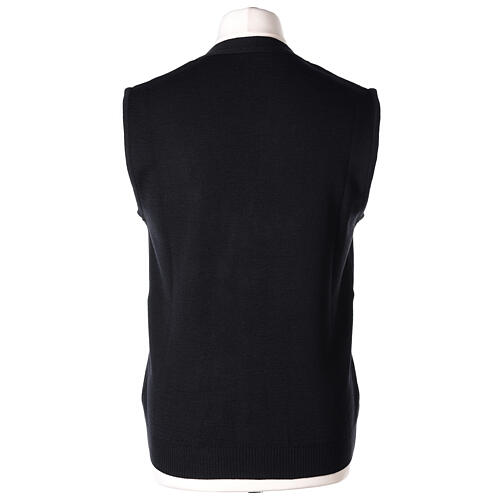 Sleeveless black cardigan In Primis with pockets and buttons 6