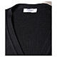 Black button-front cardigan for clergymen with pockets In Primis s7
