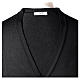 Gilet prêtre noir jersey simple 50% acrylique 50% laine mérinos In Primis s7
