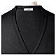 Clergy button-front cardigan black plain knit 50% acrylic 50% merino wool In Primis s7