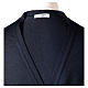 Gilet prêtre bleu jersey simple 50% acrylique 50% laine mérinos In Primis s7