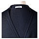 Clergy button-front cardigan blue plain knit 50% acrylic 50% merino wool In Primis s7
