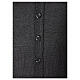 Dark grey cardigan In Primis for priests, jersey, 50% merino wool 50% acrylic s4