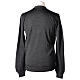 Dark grey cardigan In Primis for priests, jersey, 50% merino wool 50% acrylic s6