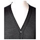 Gilet prêtre gris jersey simple 50% acrylique 50% laine mérinos In Primis s2