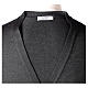 Gilet prêtre gris jersey simple 50% acrylique 50% laine mérinos In Primis s7