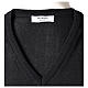 Pull sans manches prêtre noir jersey simple 50% acrylique 50% laine mérinos In Primis s5