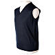 Blue vest In Primis for priests, jersey, 50% merino wool 50% acrylic s3