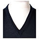 Pull sans manches prêtre bleu jersey simple 50% acrylique 50% laine mérinos In Primis s2
