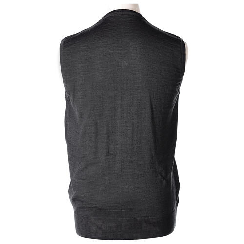 Dark grey vest In Primis for priests, jersey, 50% merino wool 50% acrylic 4