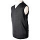 Dark grey vest In Primis for priests, jersey, 50% merino wool 50% acrylic s3