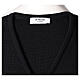 Black slipover In Primis, plain fabric, 50% merino wool 50% acrylic s5