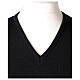 Clergy sleeveless black jumper plain fabric 50% acrylic 50% merino wool In Primis s2